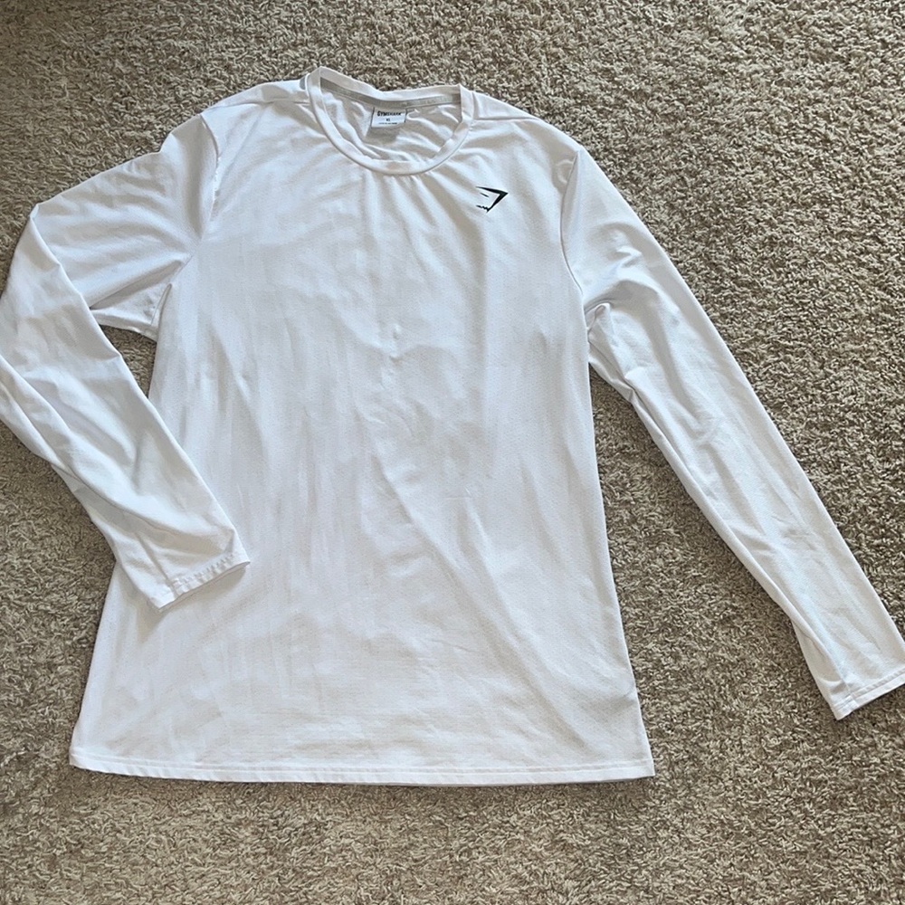 Gymshark Men’s White Long Sleeve Tee